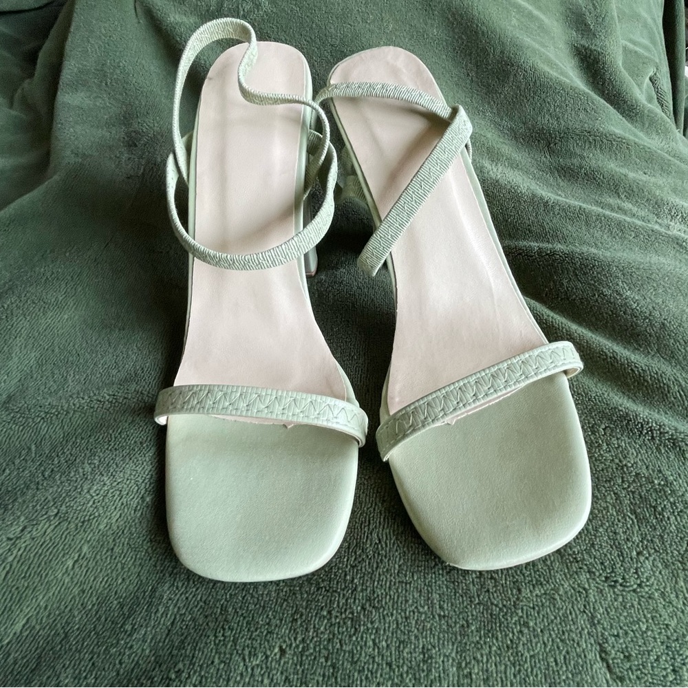 Sage green heels, brand new